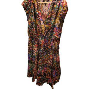 Faux Wrap Rainbow Dress
